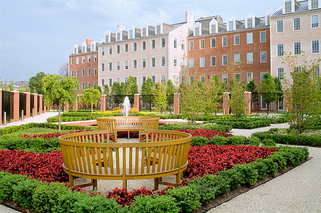 Samuel Riggs IV Alumni Center at the University of Maryland. Chapel Valley Landscape Co.