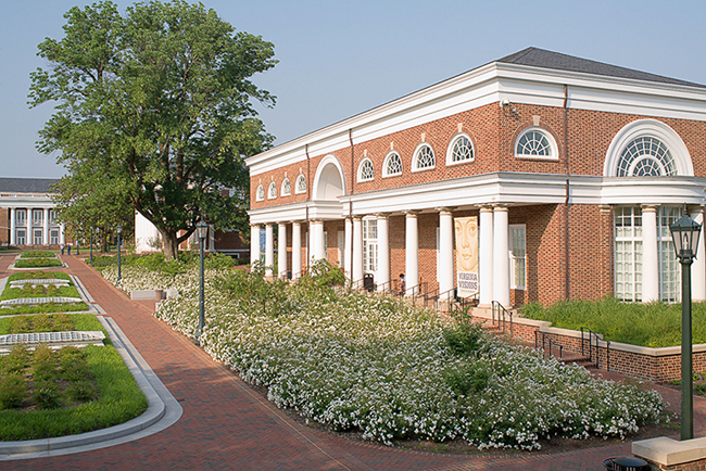 Alderman Library Quad, University of Virginia, Charlottesville, VA. Oehme, van Sweden & Assoc.