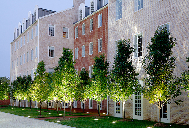 Samuel Riggs IV Alumni Center at the University of Maryland. Chapel Valley Landscape Co.