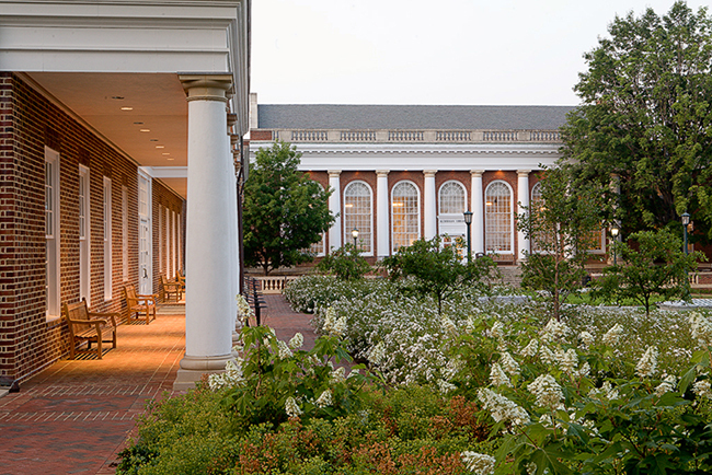 Alderman Library Quad, University of Virginia, Charlottesville, VA. Oehme, van Sweden & Assoc.