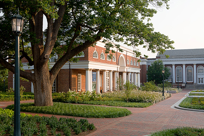 Alderman Library Quad, University of Virginia, Charlottesville, VA. Oehme, van Sweden & Assoc.