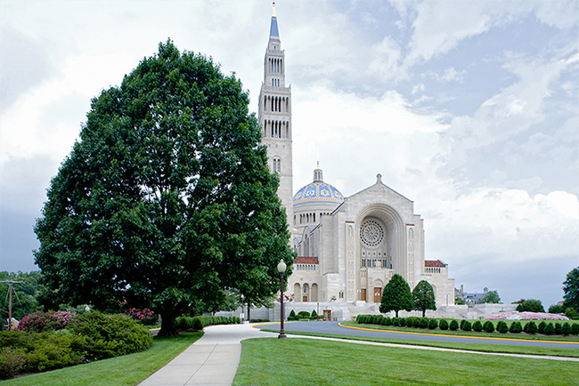 The National Shrine of the Immaculate Conception, Washington, DC. Chapel Valley Landscape Co.
