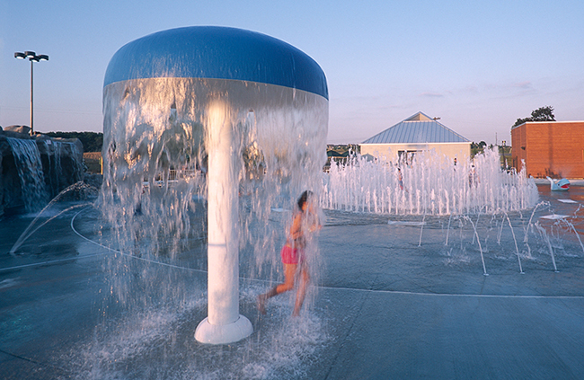 Sprayground at South Germantown Recreational Park, Boyds, MD. LSG Landscape Architecture